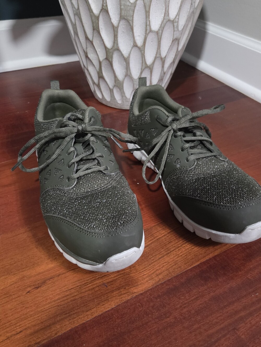 Reebok Composite-Toe Safety Work Shoe, Athletic Style, Olive Green, Women's 12